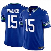 Men's Seattle Seahawks #15 P.J. Walker Royal 2024 F.U.S.E Throwback Vapor Limited Football Stitched Jersey,baseball caps,new era cap wholesale,wholesale hats